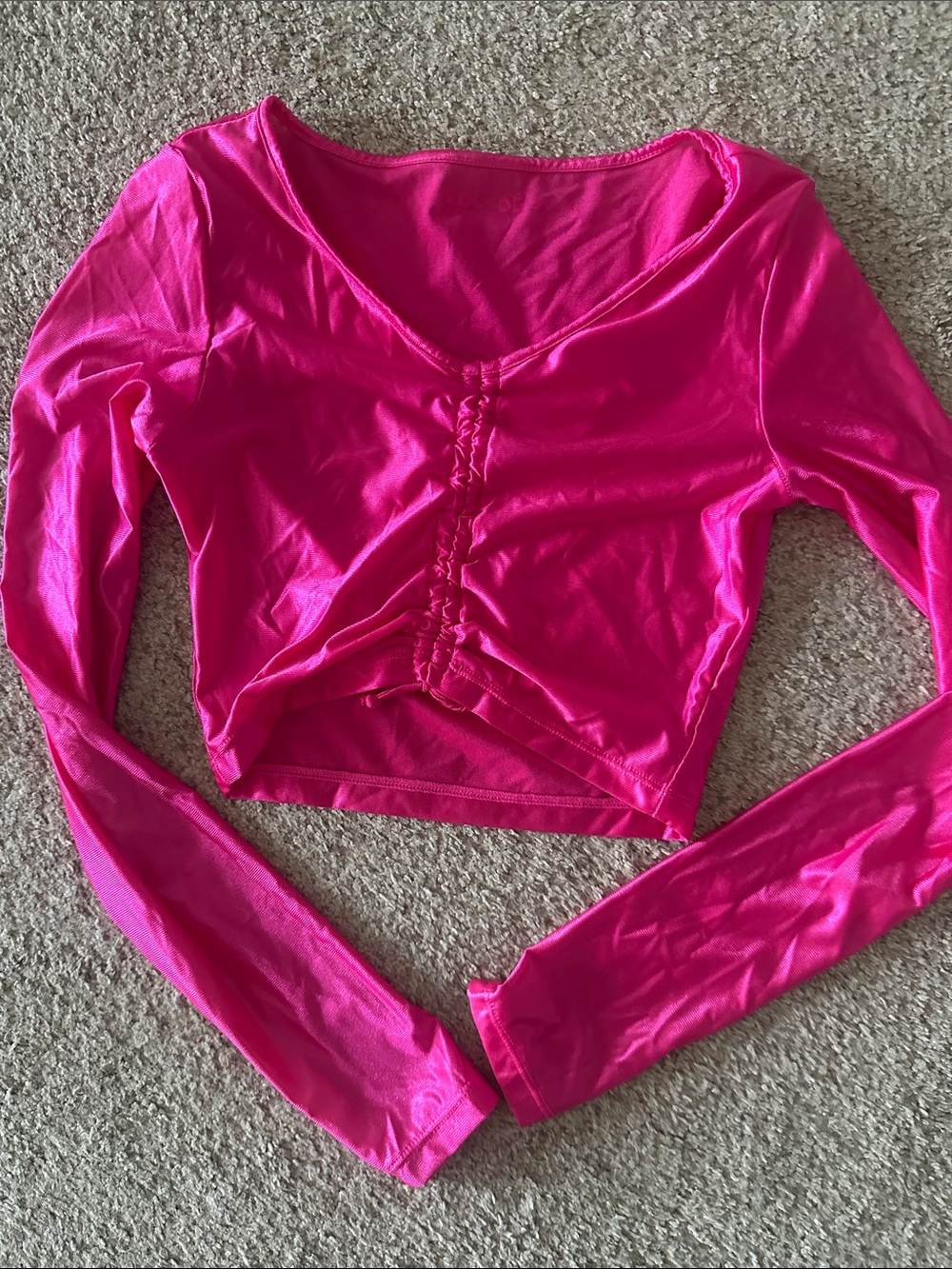Jo & Jax Bright Hot Pink Long Sleeve Top